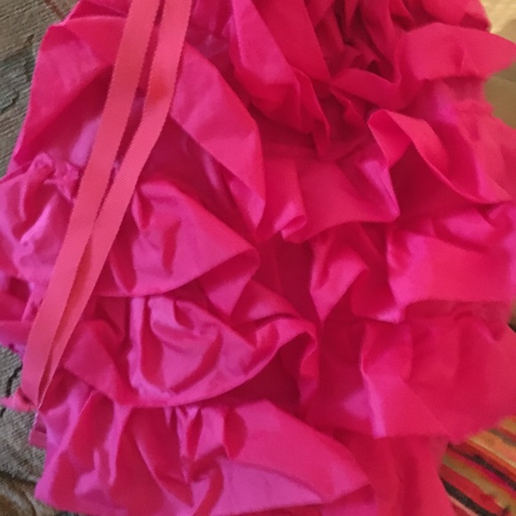 Ruffle pink nylon crewcut backpack drawstring bag - Picture 7 of 8